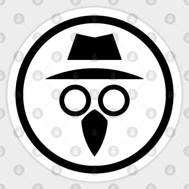 Plague Doctor Icon (Black) Sticker by inotyler